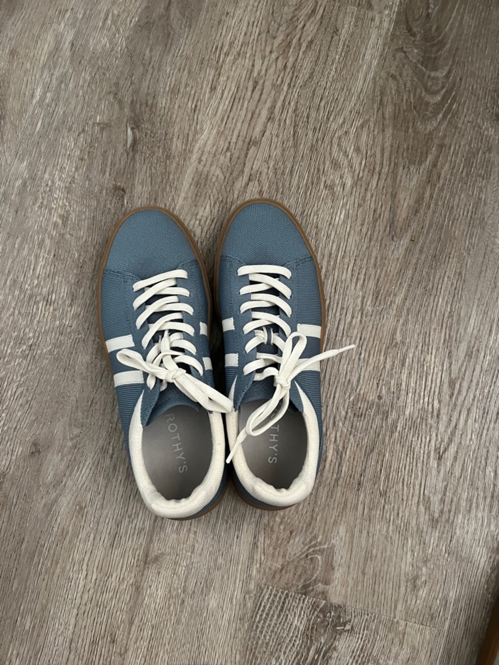Rothy's Blue and White Athletic Sneakers